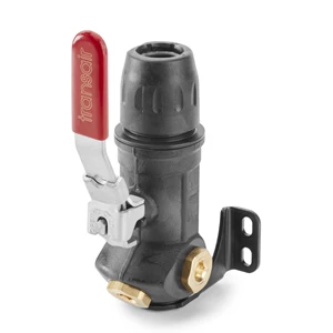 1" (25mm) 3 Port Wall Bracket with ball valve w/ 1/2" Female NPT Threaded Ports